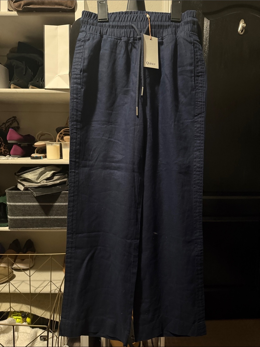 NWT Quince 100% European Linen Wide Leg Pants
